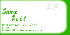 sara pell business card